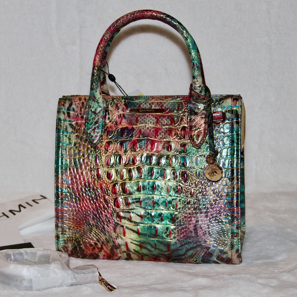 NWT Brahmin Designer Bag Small Caroline Satchel Tote Leather Purse - Picture 6 of 9